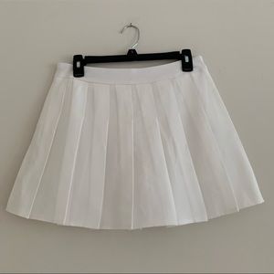 white pleated tennis skirt